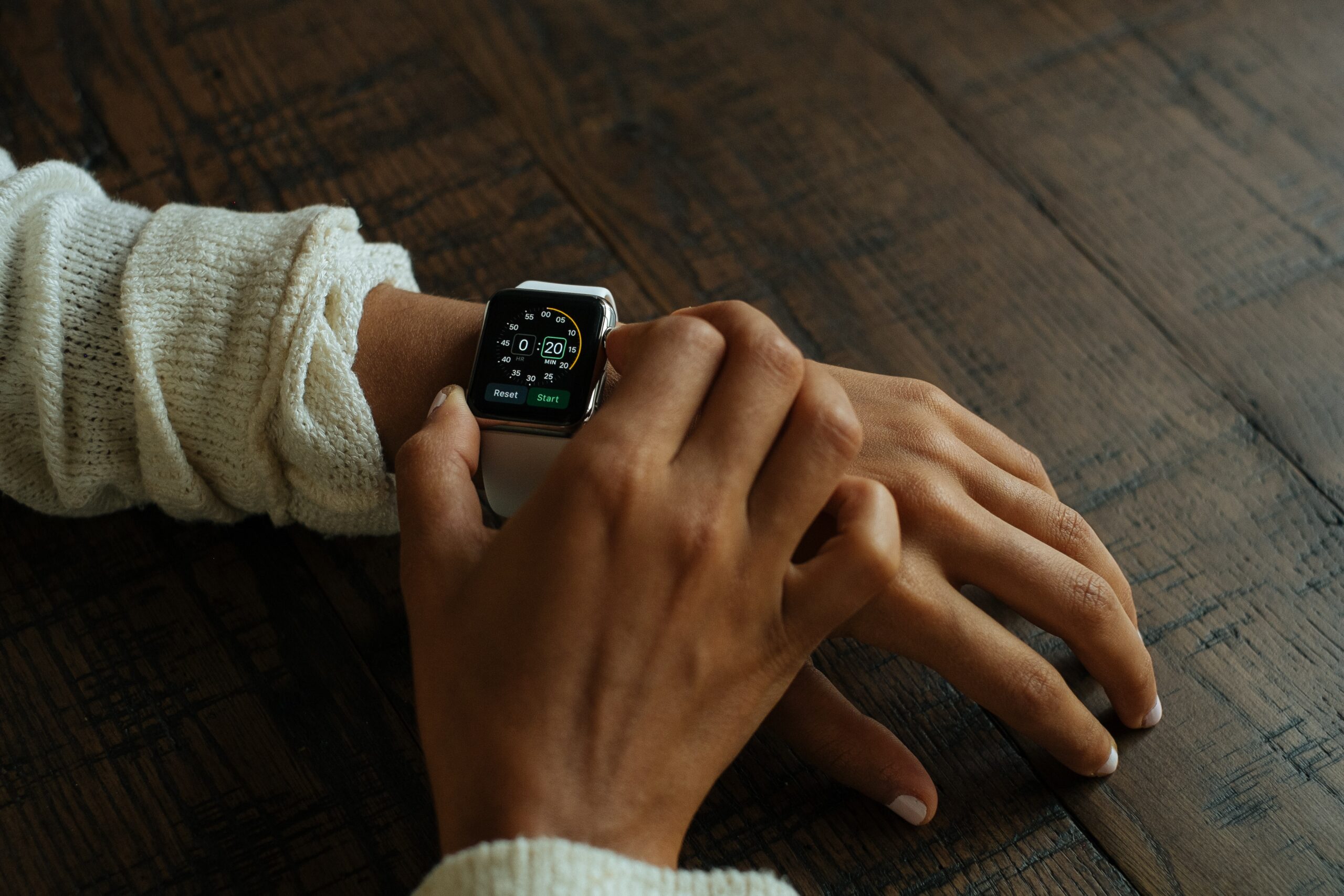 digital health watch on wrist